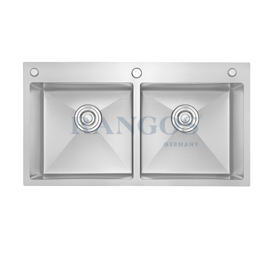 CHẬU RỬA BÁT HANDMADE 2 HỐ CÂN RGS-8245C